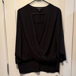 Karen Kane Women's Black Wrap Blouse size XL